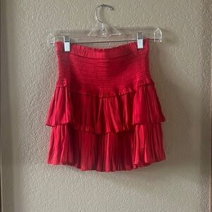 Red Tiered Skirt